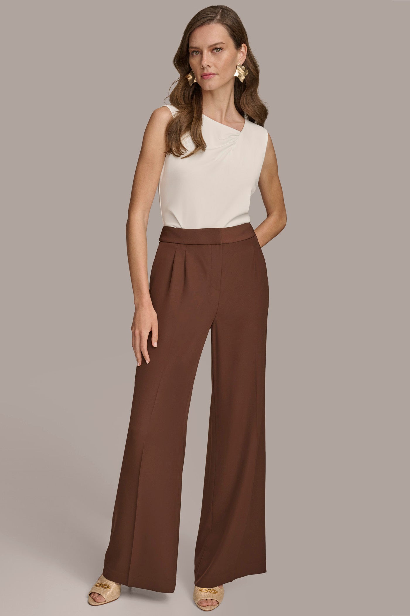 (image for) OUTSTANDING SOFT SUITING WIDE LEG PANT